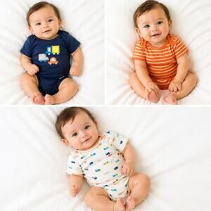 Gerber Baby Boy Onesies 3-Pack Vehicles Cars 0-3M NWT Cotton